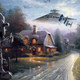 Illustration for article titled Wars On Kinkade combines emStar Wars /emvehicles and Thomas Kinkade landscape paintings